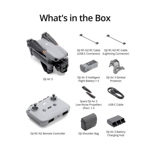 DJI Air 3 Drone Fly More-RC-N2 Remote Controller - Grey - Image 2