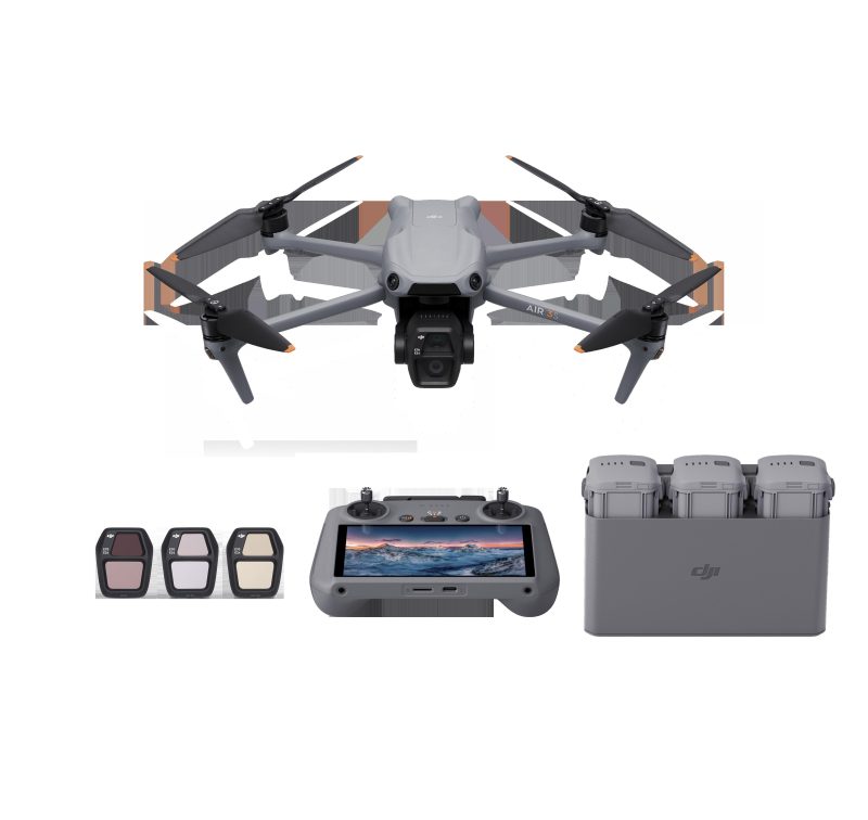 DJI Air 3S Drone Fly More- RC 2 Remote Controller - Grey