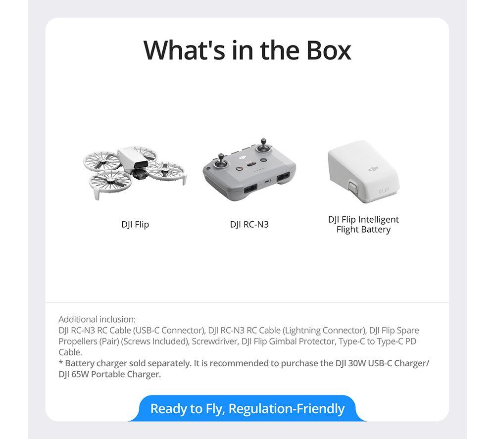 DJI Flip Drone with RC-N3 Controller - Grey - Image 2