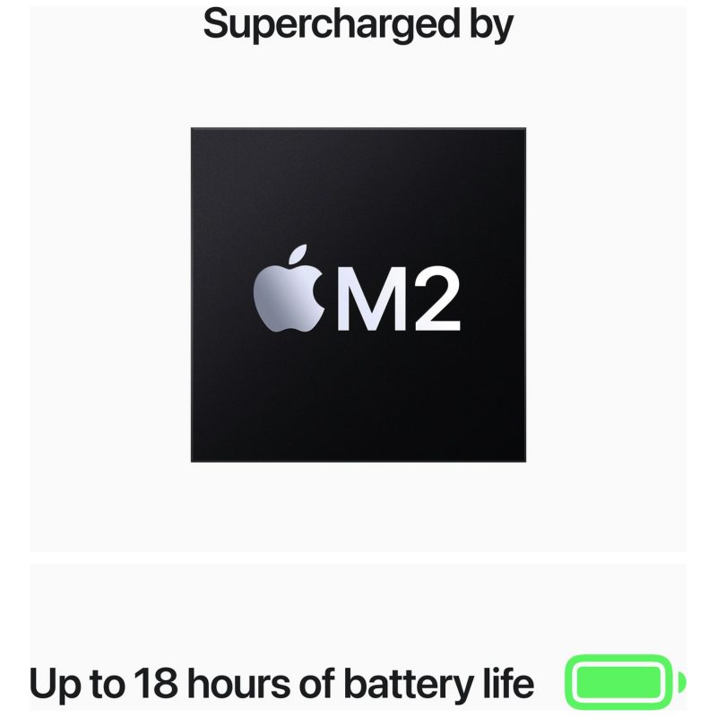 Apple MacBook Air 2022 13.6in M2 8GB 512GB - Starlight — Apple M2 Chip, 8 GB RAM