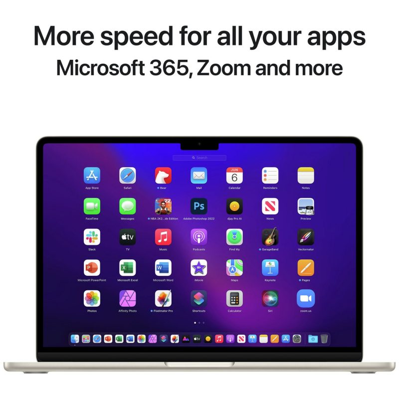 Apple MacBook Air 2022 13.6in M2 8GB 512GB - Starlight — Apple M2 Chip, 8 GB RAM