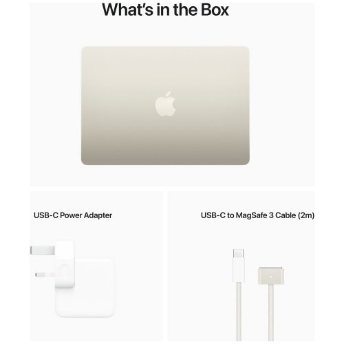 Apple MacBook Air 2022 13.6in M2 8GB 512GB - Starlight — Apple M2 Chip, 8 GB RAM - Image 11