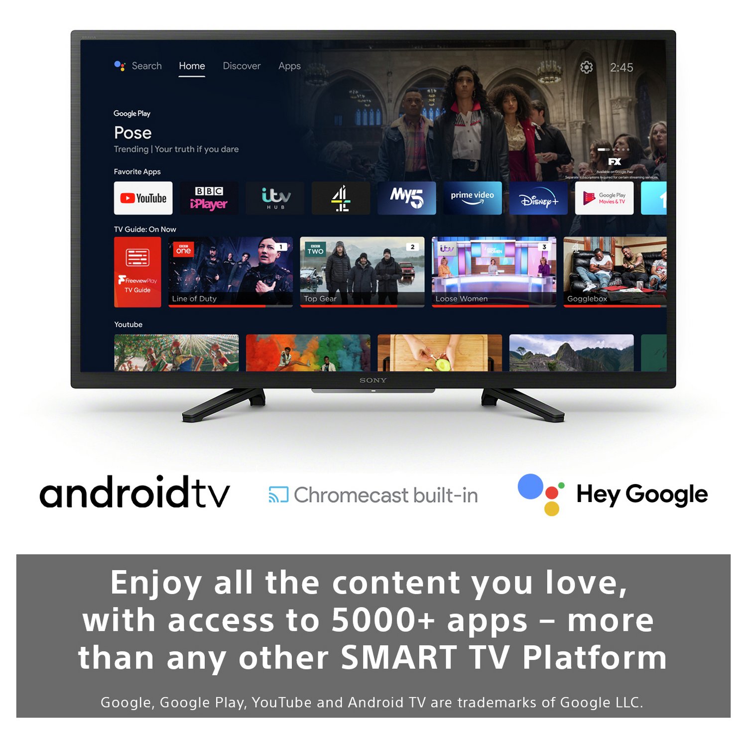 Sony 32 Inch KD32W800P1U Smart HD Ready LED Freeview TV - Image 4