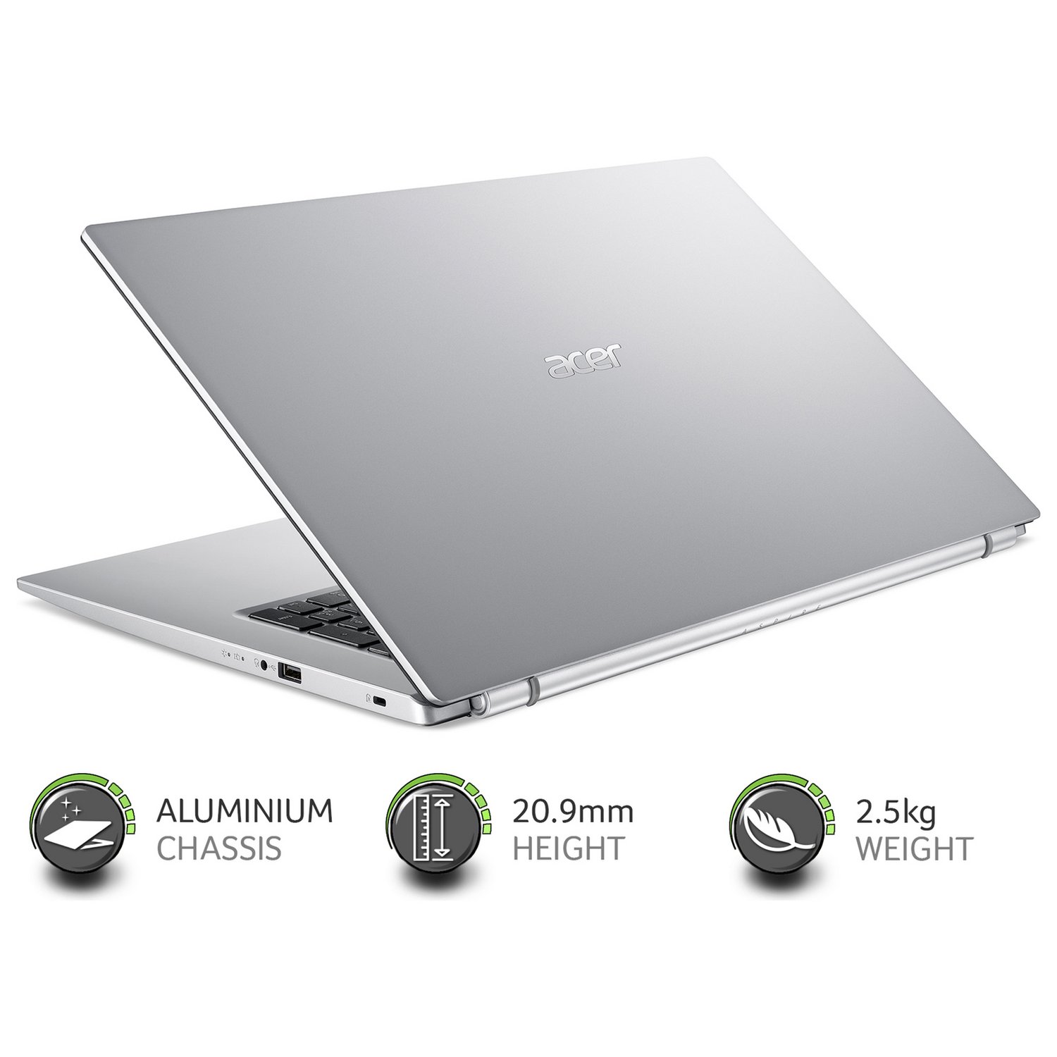 Acer Aspire 3 17.3in i3 8GB 1TB - Silver — 17.3" IPS, Intel i3 1115G4 processor., 8 GB RAM, 1TB - Image 7