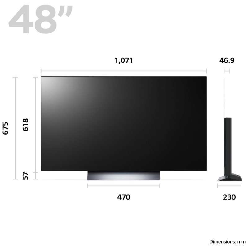 LG 48 Inch OLED48C36LA Smart 4K UHD HDR OLED Freeview TV