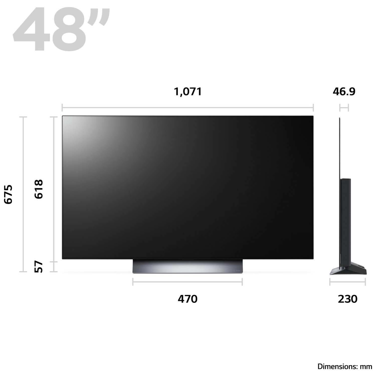 LG 48 Inch OLED48C36LA Smart 4K UHD HDR OLED Freeview TV - Image 5