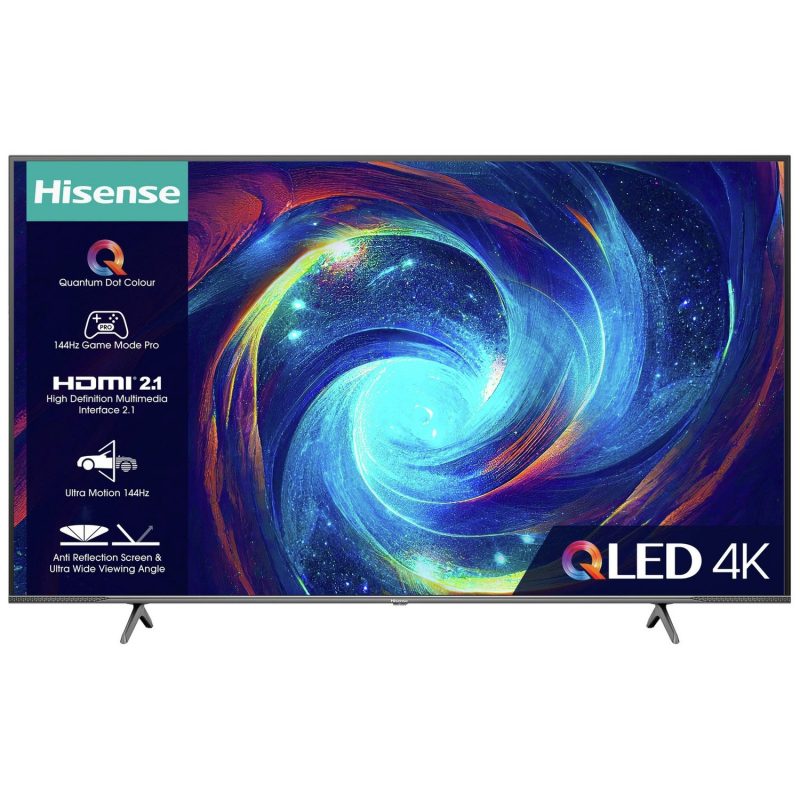 Hisense 75Inch 75E7KQTUK PRO Smart 4K HDR QLED Freeview TV