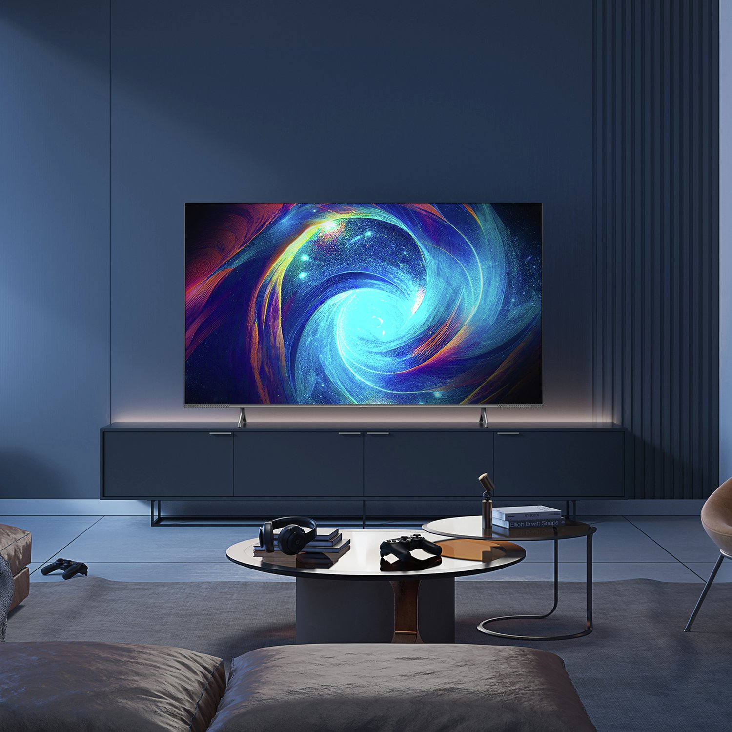 Hisense 75Inch 75E7KQTUK PRO Smart 4K HDR QLED Freeview TV - Image 2