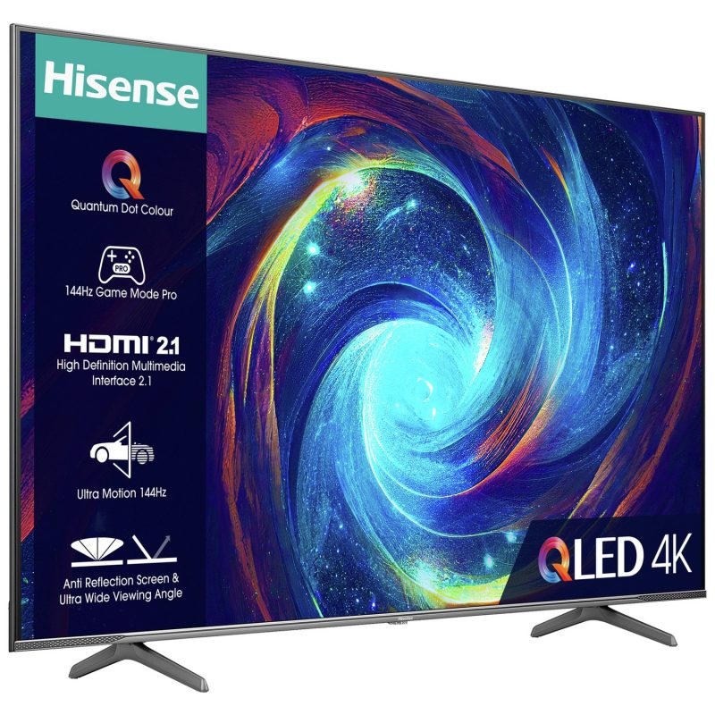 Hisense 75Inch 75E7KQTUK PRO Smart 4K HDR QLED Freeview TV