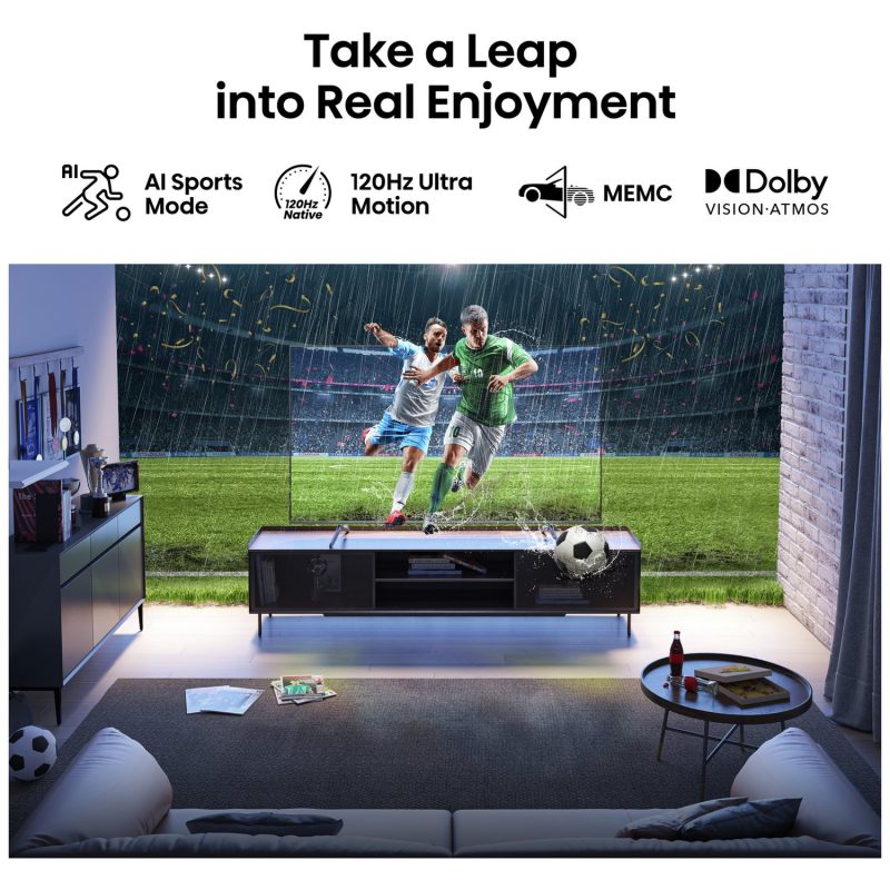 Hisense 75Inch 75E7KQTUK PRO Smart 4K HDR QLED Freeview TV