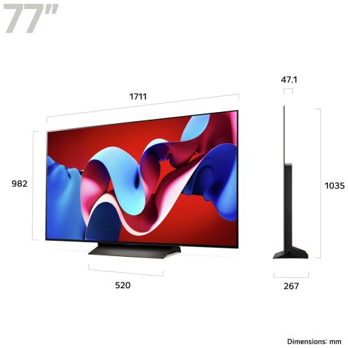 LG 77 Inch OLED77C44LA Smart 4K UHD HDR OLED TV - Image 2