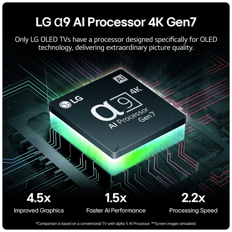 LG 77 Inch OLED77C44LA Smart 4K UHD HDR OLED TV