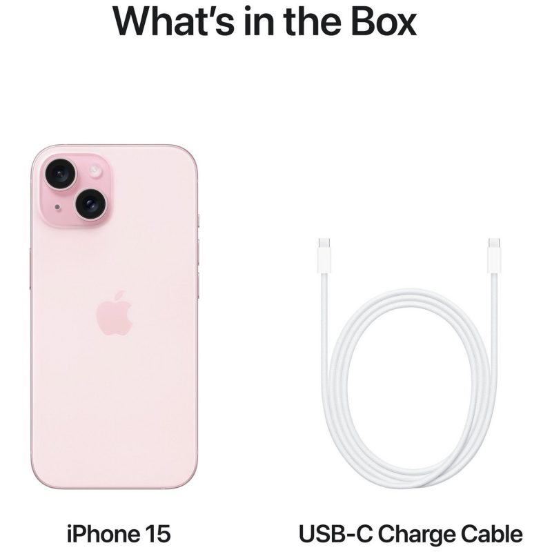 iPhone 15 5G 512GB Mobile Phone - Pink — 512GB, 6.1" Super Retina XDR, 5G (Pink)