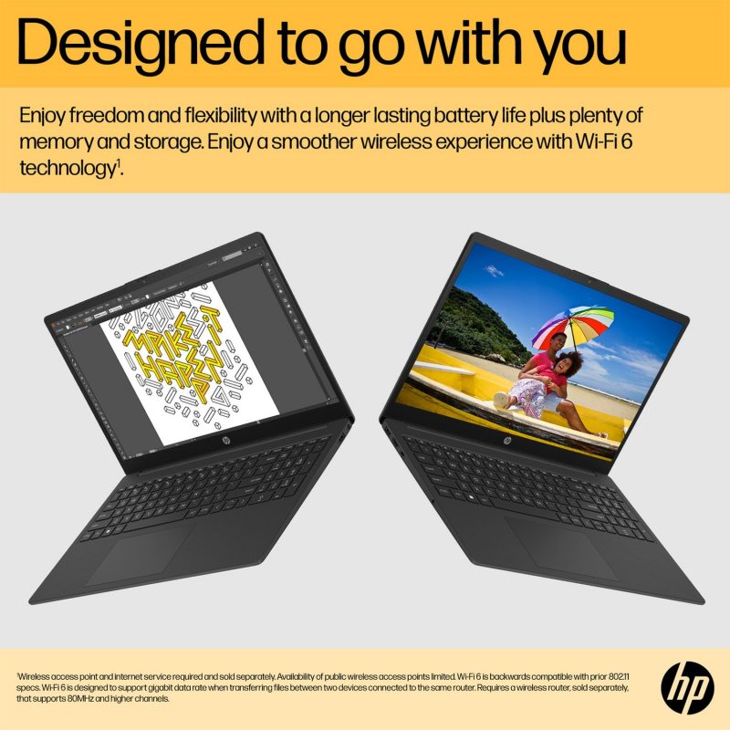 HP 15.6in Ryzen 5 8GB 256GB — 15.6" IPS, AMD Ryzen 5 7520U processor., Radeon AMD Radeon Graphics graphics card., 8 GB R