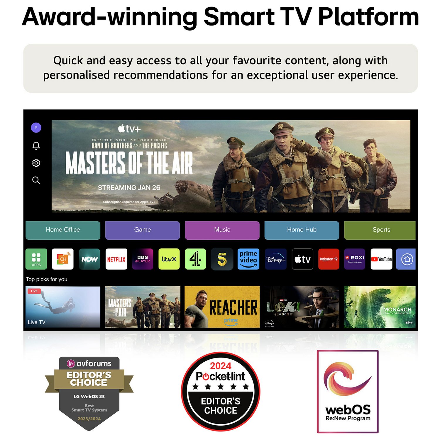 LG 48 Inch OLED48B46LA Smart 4K UHD HDR OLED Freeview TV - Image 2