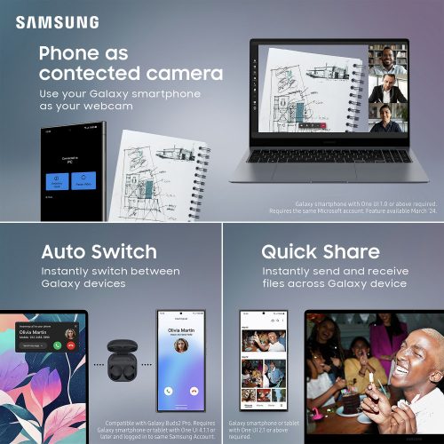 Samsung Galaxy Book4 15.6in Core i5 8GB 512GB - Grey — 15.6", Intel i5 i5-1335U processor., 8 GB RAM, 512GB - Image 4