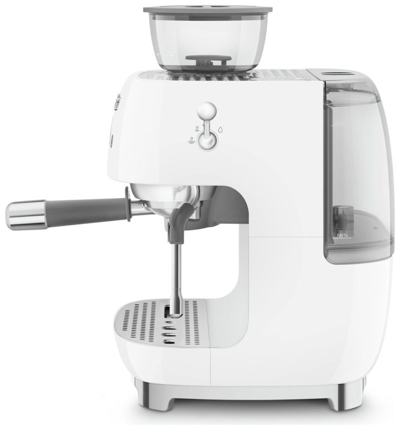 Smeg EGF03WHUK Espresso Coffee Machine with Grinder - White