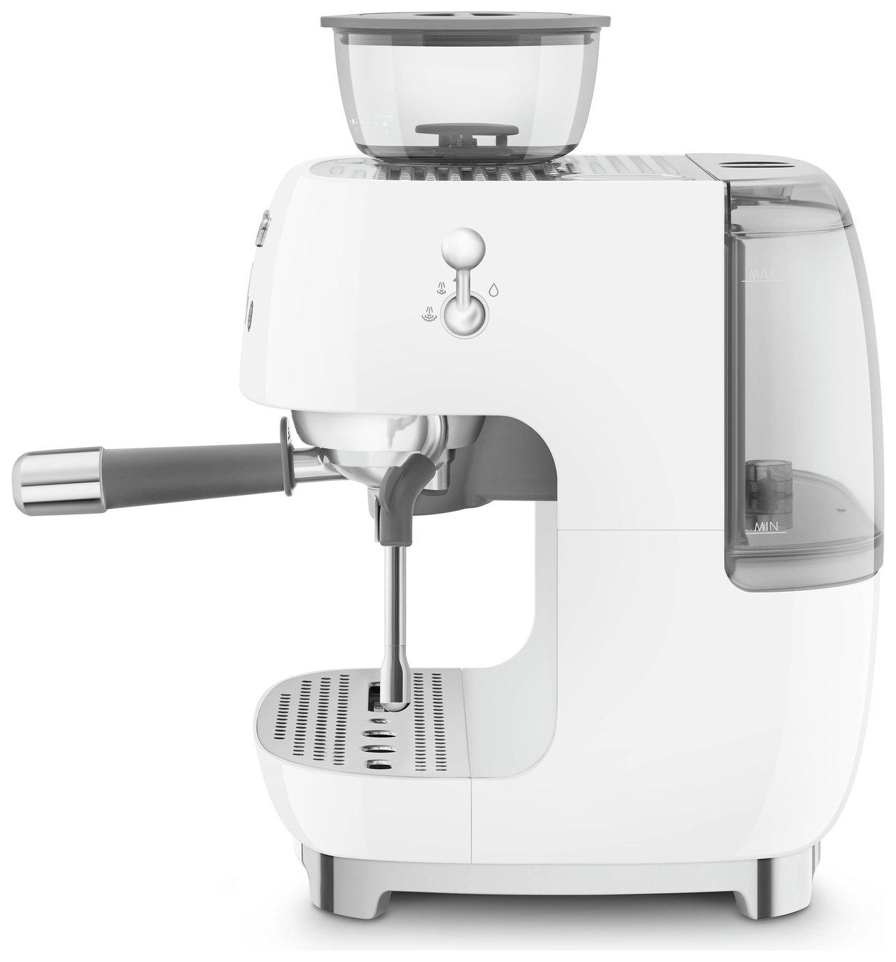 Smeg EGF03WHUK Espresso Coffee Machine with Grinder - White - Image 3