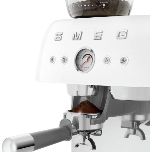 Smeg EGF03WHUK Espresso Coffee Machine with Grinder - White - Image 5