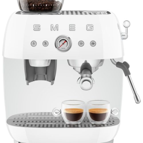 Smeg EGF03WHUK Espresso Coffee Machine with Grinder - White - Image 6