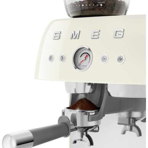 Smeg EGF03CRUK Espresso Coffee Machine with Grinder - Cream - Image 7