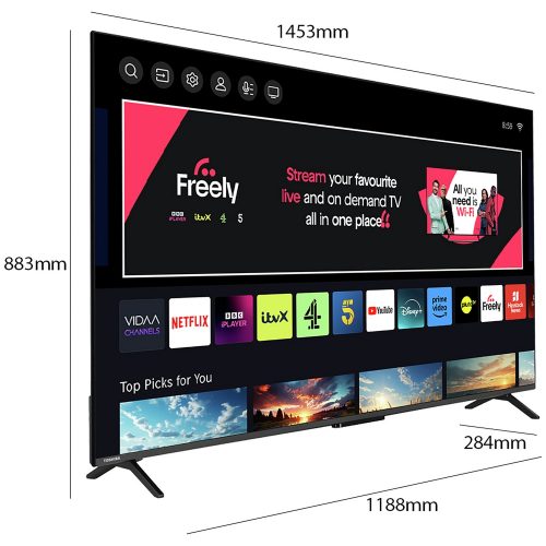 Toshiba 65 Inch 65UV2F53DB Smart 4K UHD HDR LCD Freely TV - Image 4
