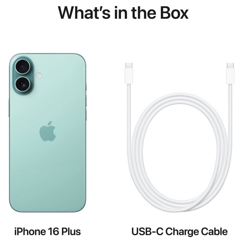 iPhone 16 Plus 5G 128GB AI Mobile Phone - Teal — 128GB, 6.7" Super Retina XDR, 5G (Teal)