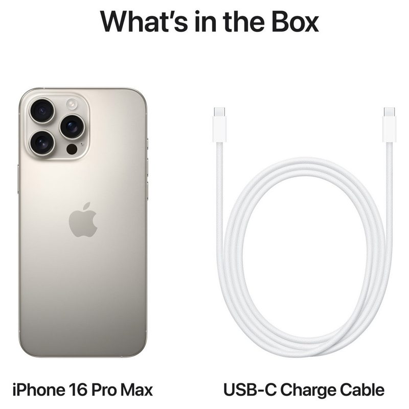 iPhone 16 Pro Max 5G 512GB AI Mobile Phone Natural — 512GB, 6.9" Super Retina XDR, 5G