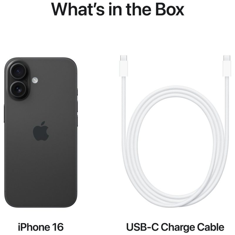 iPhone 16 5G 256GB AI Mobile Phone - Black — 256GB, 6.1" Super Retina XDR, 5G (Black)