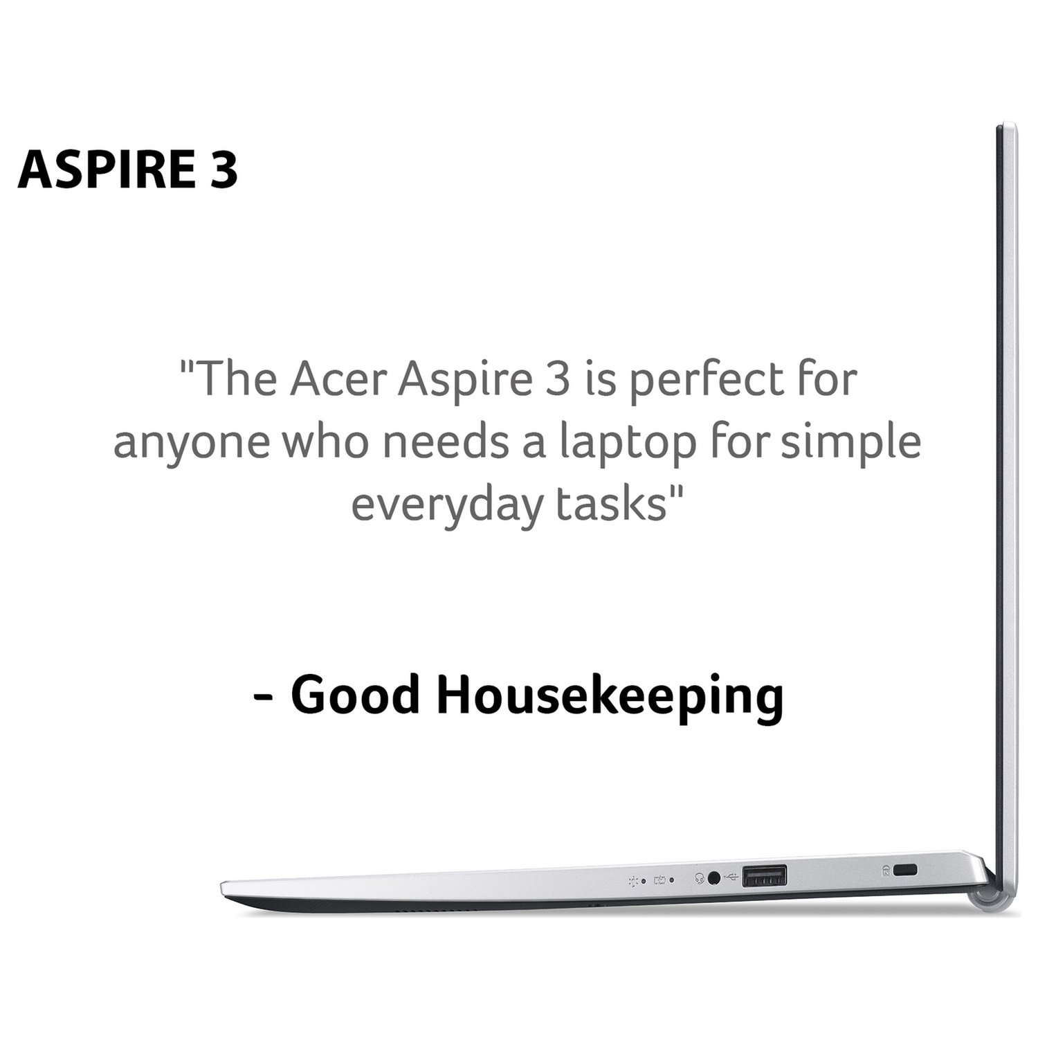 Acer Aspire 3 15.6in i3 8GB 256GB - Silver — 15.6" TN, Intel i3 1115G4 processor., 8 GB RAM, 256GB - Image 4