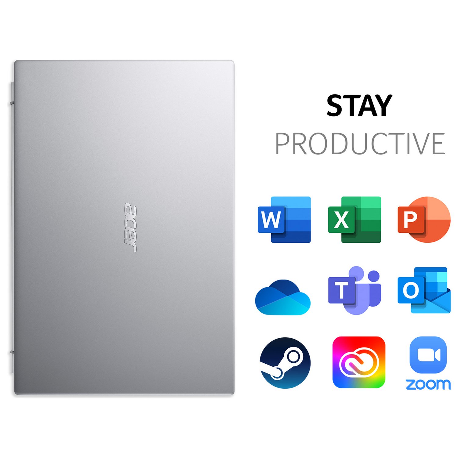 Acer Aspire 3 15.6in i3 8GB 256GB - Silver — 15.6" TN, Intel i3 1115G4 processor., 8 GB RAM, 256GB - Image 9