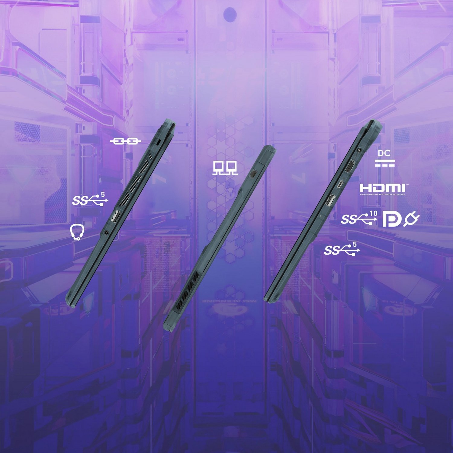 MSI Cyborg 14 14in i7 16GB 512GB RTX 4060 — 14" IPS, Intel i7 Raptor Lake i7-13620H processor., GeForce RTX RTX 4060 gra - Image 9