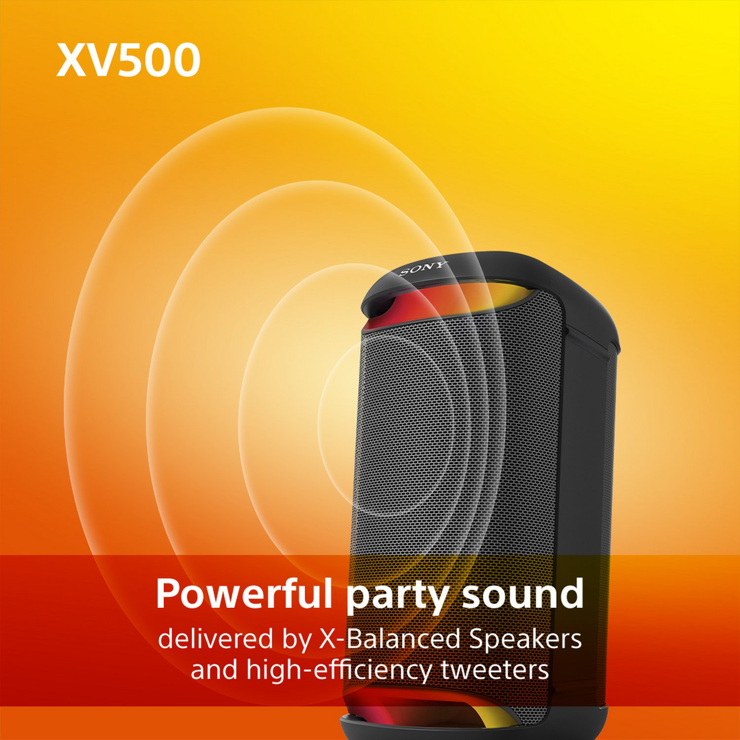 Sony SRS XV500 Bluetooth Portable Party Speaker - Black - Image 3