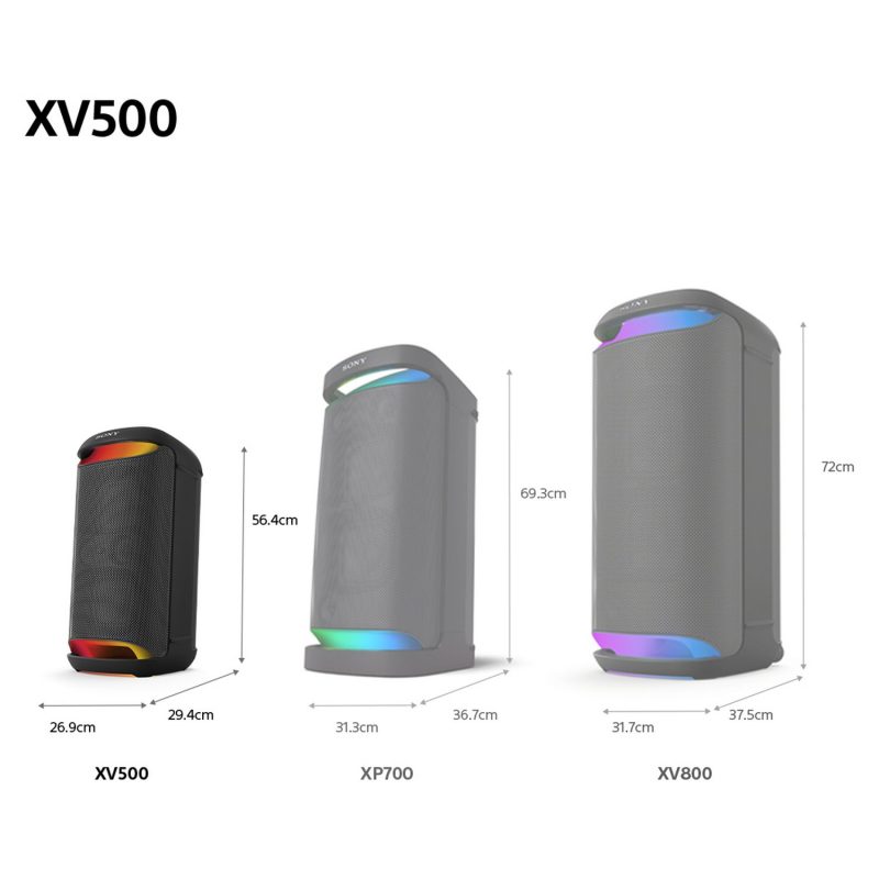 Sony SRS XV500 Bluetooth Portable Party Speaker - Black