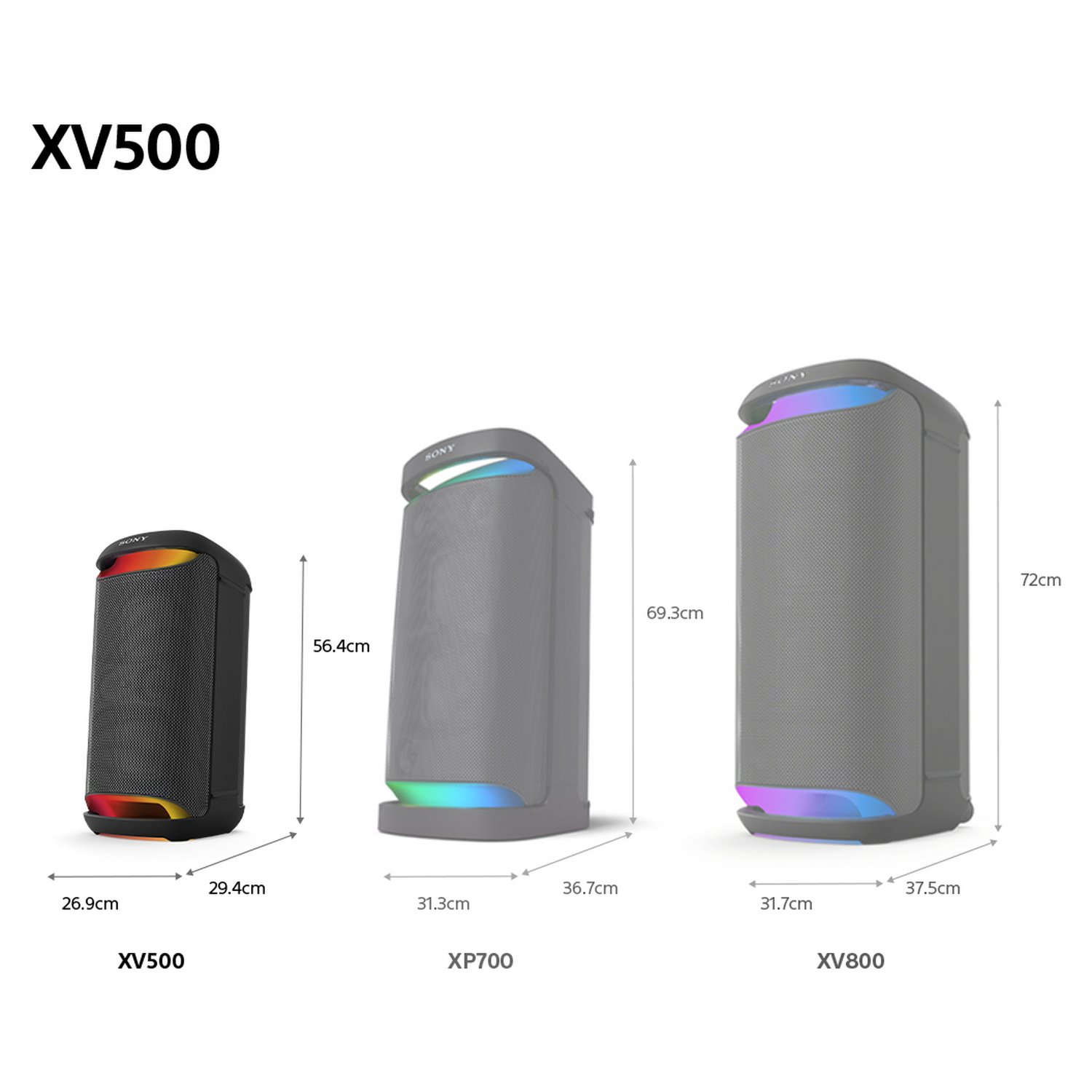Sony SRS XV500 Bluetooth Portable Party Speaker - Black - Image 8