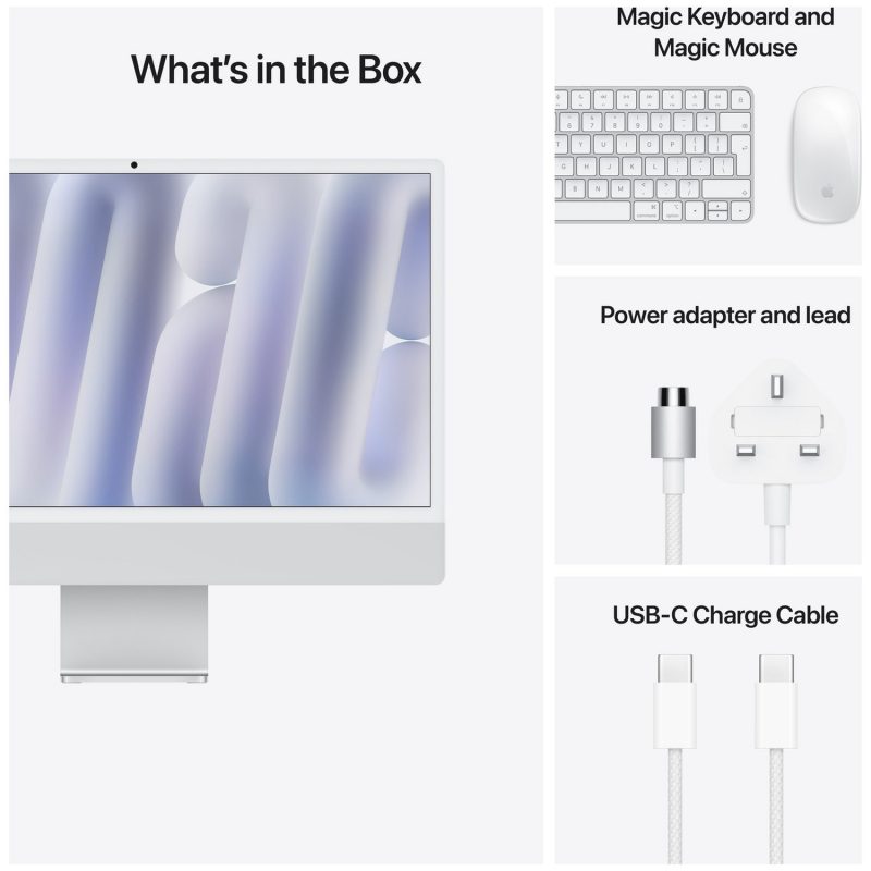Apple iMac 2024 24in M4 8 Core 16GB 256GB - Silver