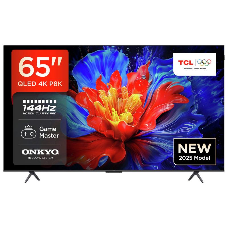 TCL 65 Inch 65P8K-UK Smart 4K Ultra HD HDR QLED TV