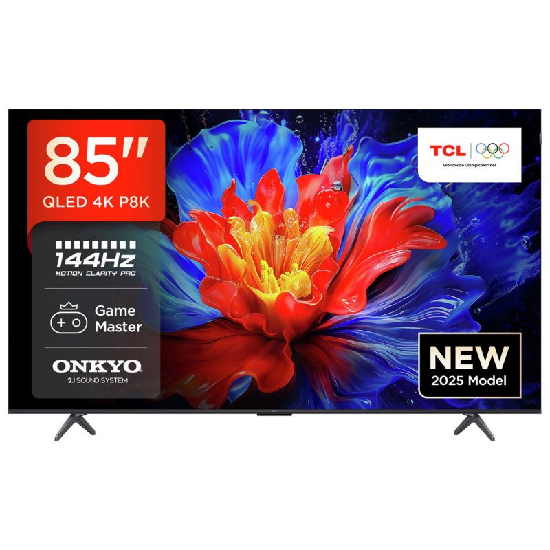 TCL 85 Inch 85P8K-UK Smart 4K UHD HDR QLED TV