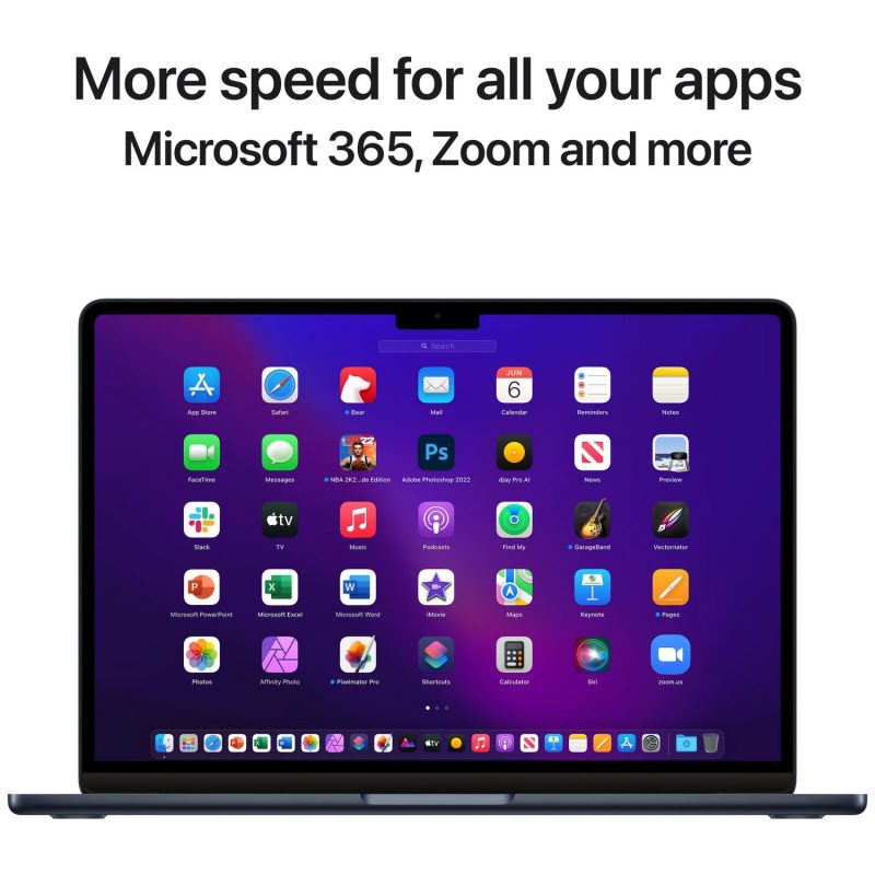 Apple MacBook Air 2024 13.6in M2 16GB 256GB - Midnight — Apple M2 Chip, 16 GB RAM