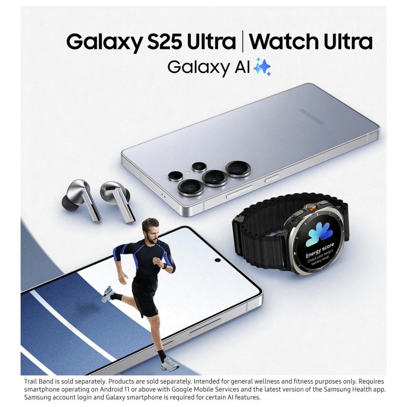 Samsung Galaxy S25 Ultra 5G 1TB AI Phone Silver — 1000GB, 6.9" OLED, 5G