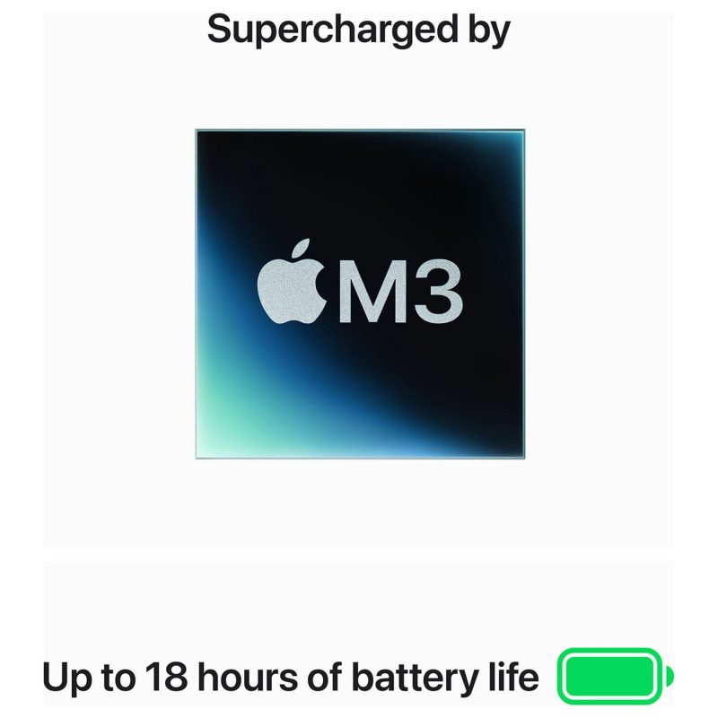 Apple MacBook Air 2024 13.6in M3 8GB 512GB - Space Grey — Apple M3 chip, 8 GB RAM