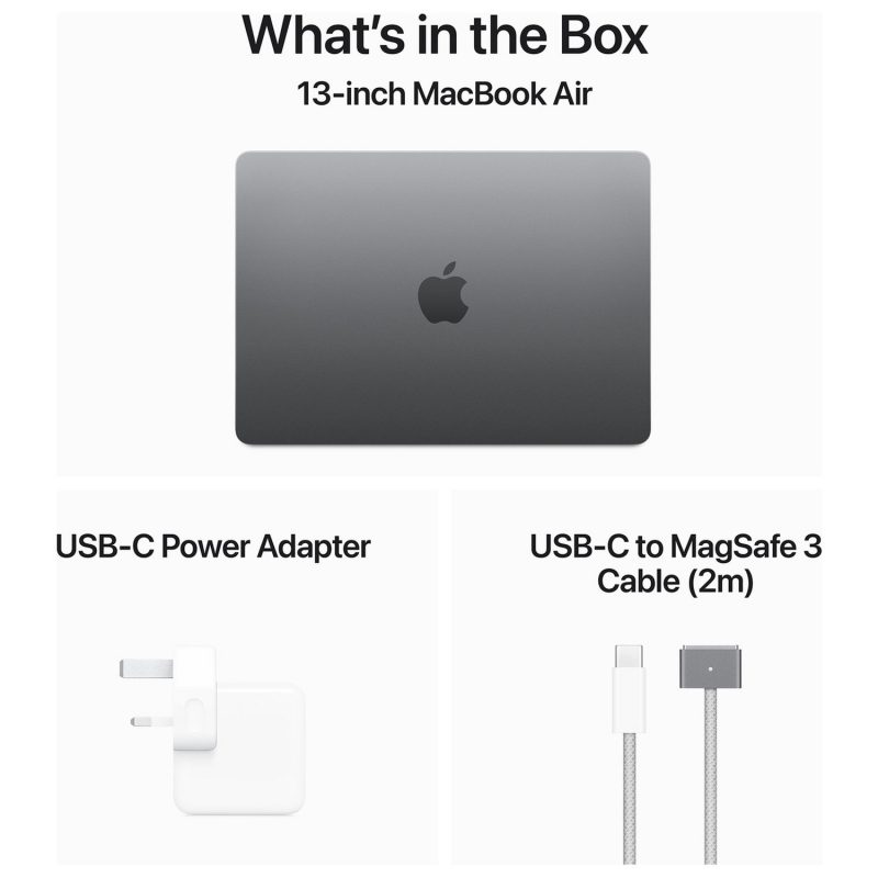 Apple MacBook Air 2024 13.6in M3 16GB 512GB - Space Grey — 13.6", 512GB, 16 GB RAM, Apple M3