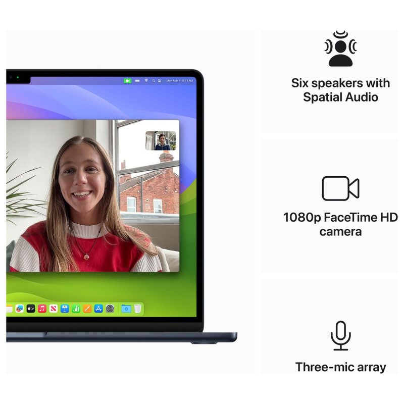 Apple MacBook Air 2024 15.3in M3 16GB 512GB - Midnight — 15.3", 512GB, 16 GB RAM, Apple M3