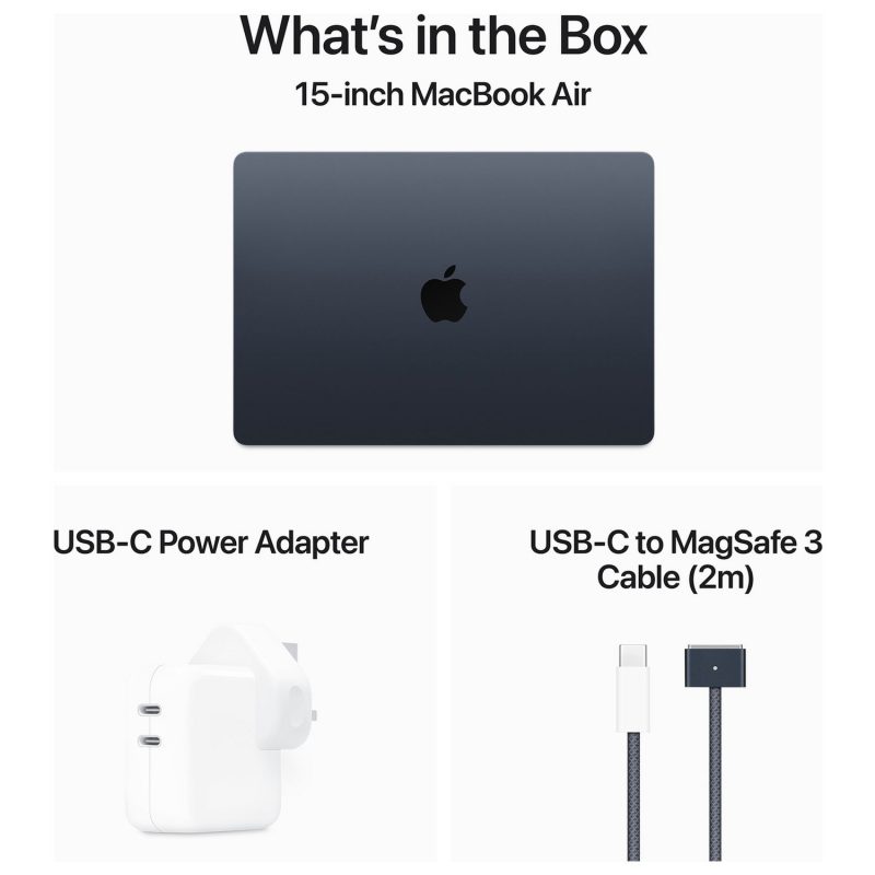 Apple MacBook Air 2024 15.3in M3 16GB 512GB - Midnight — 15.3", 512GB, 16 GB RAM, Apple M3