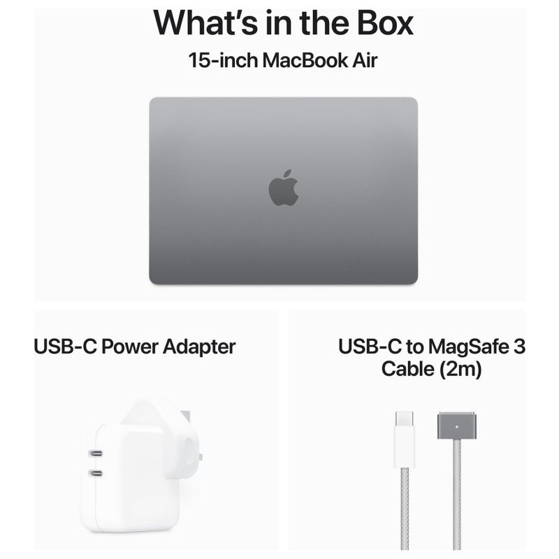 Apple MacBook Air 2024 15.3in M3 16GB 512GB - Space Grey — Apple M3 chip, 16 GB RAM