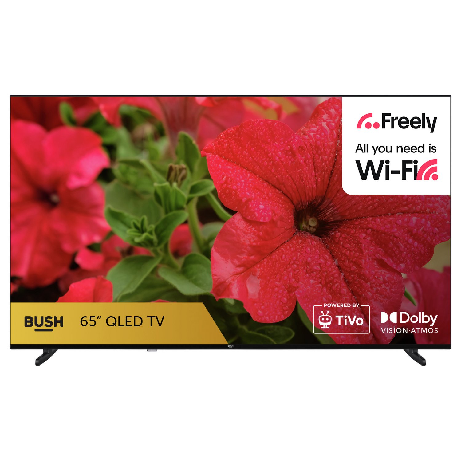 Bush 65 Inch 65QT24SB Smart 4K UHD HDR QLED TiVo Freely TV - Image 1