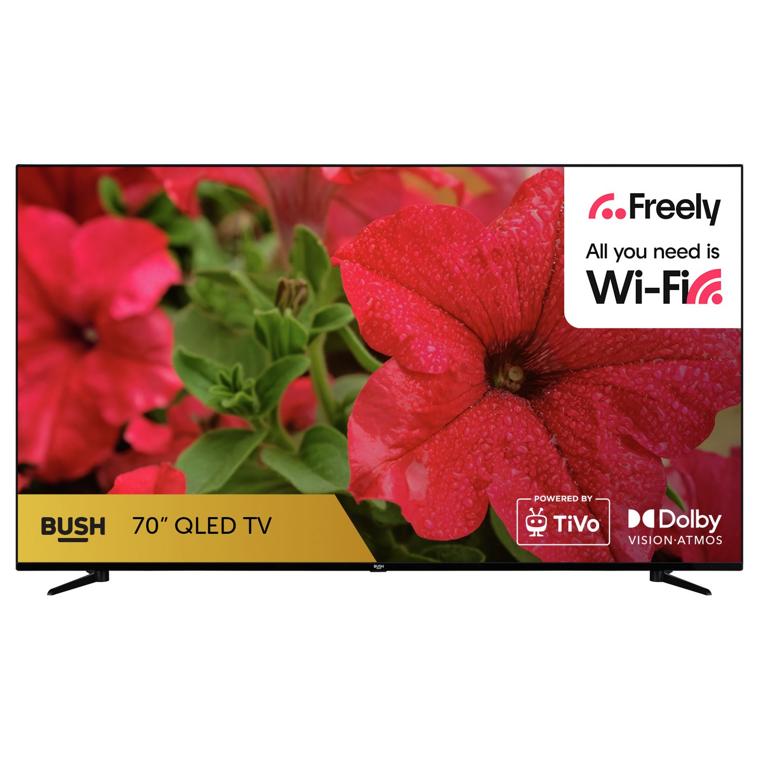 Bush 70 Inch 70QT24SB Smart 4K UHD HDR QLED TiVo Freely TV - Image 1