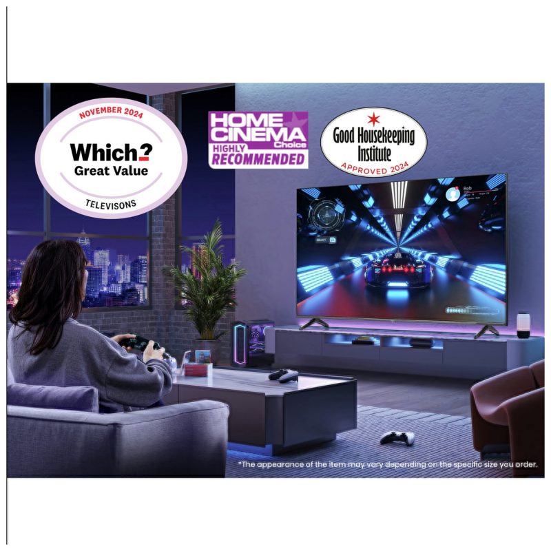 Hisense 65 In 65E7NQTUK Pro Smart 4K UHD HDR QLED Freely TV