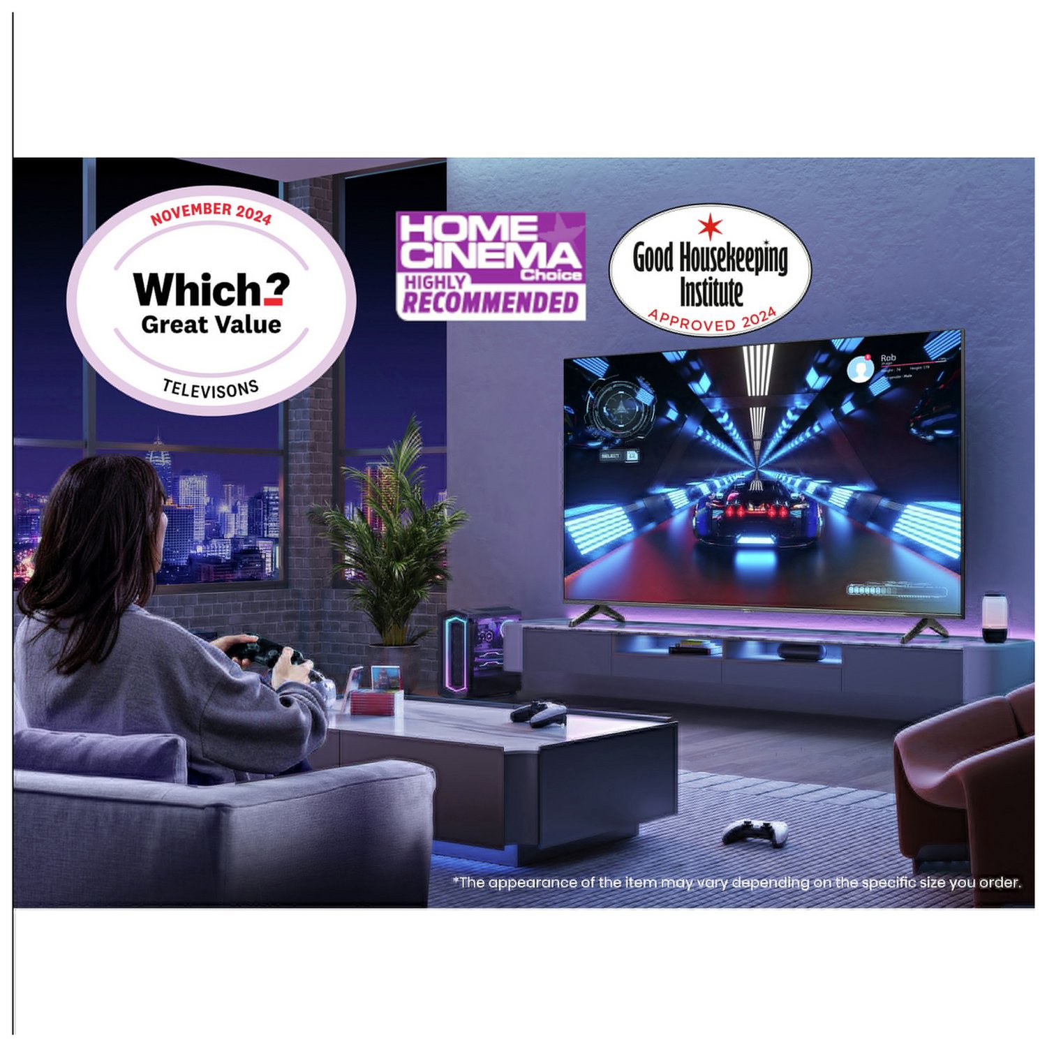 Hisense 65 In 65E7NQTUK Pro Smart 4K UHD HDR QLED Freely TV - Image 2