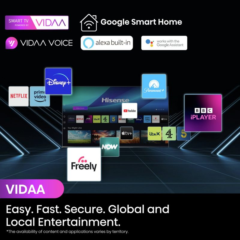 Hisense 58 Inch 58E6NTUK Smart 4K UHD HDR LED Freely TV